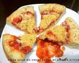 Foto langkah ke 8 dari resep Pizza no knead bread (tanpa ulen/tanpa telur) 1x proofing.