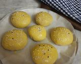 A picture of step 9 of No Oven Eggless Stuffed Sesame Bun.