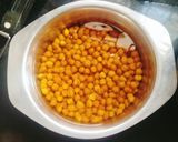 A picture of step 1 of Kala chana with vegetable fruit chaat (Black chickpeas for protein packed Breakfast).