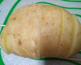 Foto del paso 1 de la receta: Patatas Hasselback al horno, rellenas de bacon y queso