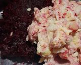 A picture of step 2 of Beet Banana Tikki.