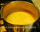 A picture of step 4 of Sweet and savory dumplings with Little Millet (Paal kozhukattai, masala mani kozhukattai in tamil).