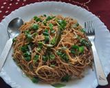 A picture of step 8 of Veg hakka noodles.