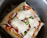 A picture of step 19 of Chicken tikka pizza (without oven bake in pateela).