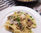 Foto del paso 6 de la receta Espaguetis con champiñones a la crema