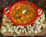 A picture of step 8 of Sweet corn curry.