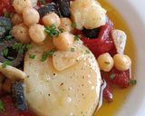 Foto del paso 7 de la receta: Ensalada de patatas y piquillos confitados con garbanzos y olivas negras