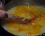 A picture of step 9 of Persian saffron rice pudding (Sholeh zard).