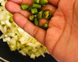 A picture of step 2 of Aloo chana masala.