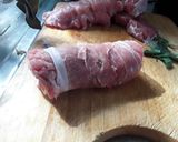 A picture of step 2 of Sig's Baked Rolled Schnitzel.