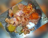 A picture of step 2 of Imli chicken.