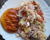 Kuszkusz saláta grill sajttal recept fázis 4 fotója