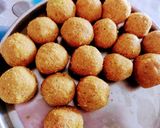 दरदरे बेसन ड्राई फ्रूट लड्डू रेसिपी चरण 4 फोटो