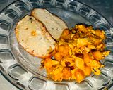 A picture of step 5 of Egg fried ghnocchi.
