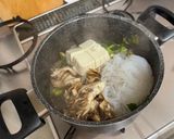 A picture of step 4 of Japanese Sukiyaki (Yamagata style).