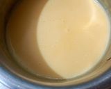A picture of step 4 of Vanilla custard with mango cubes 🥭🍨.