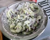 Une image de l'étape 8 de Salade de concombre et tomate à l’oignon rouge, yaourt et menthe.