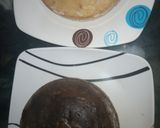 A picture of step 8 of Vanilla chocolate checker board cake.