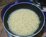 A picture of step 2 of Kesari Sama Rice halwa.