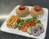 A picture of step 2 of 🍔🍟Old Fashioned Mushroom & Courgette Burger 🍟🍔.