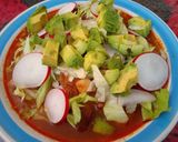 A picture of step 5 of Pozole with Pork Shank, Backbone, and Pork Chunks (Pressure Cooker).