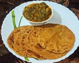 A picture of step 11 of Sarson Ka Saag and Makki di Roti.