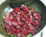 A picture of step 2 of Beetroot Poriyal.