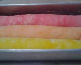 Foto langkah ke 3 dari resep Roti Tawar Rainbow Eggless Again.