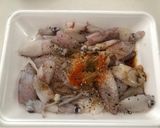 A picture of step 1 of Exotic Spicy! Calamari Fritters.