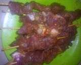 A picture of step 3 of Suya meat.