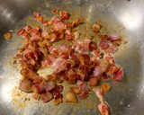 A picture of step 2 of Pasta with Bacon, Lemon and Pine Nuts.