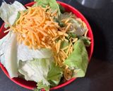 A picture of step 1 of Cranberry cheese salad with copycat chick-fil-A avocado lime ranch dressing.