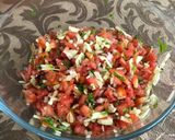 A picture of step 6 of Watermelon Salad.