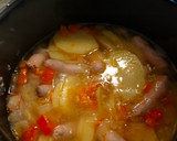 Foto del paso 6 de la receta: Salchichas con vino blanco y patatas cocidas