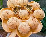 Hình bước làm 6 của món Bánh mì mè đen Hàn Quốc nướng nồi chiên không dầu