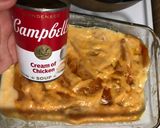 A picture of step 4 of Low Carb (Keto-Friendly) Cheesy Creamy Chicken Breast Cutlets.