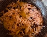 A picture of step 7 of Vasant Panchami Kesar Chawal (Yellow Sweet Rice).