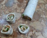 A picture of step 5 of Pinwheel samosa.