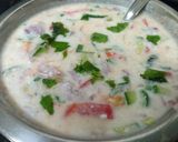 A picture of step 4 of Mixed Veg Raita.