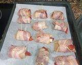 Foto del paso 3 de la receta Rollitos beicon, pollo, queso y pimiento de piquillo