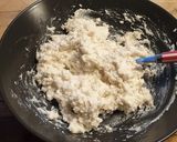 Foto del passaggio 2 della ricetta Pie di farro ripieni di ricotta di bufala e senza uova