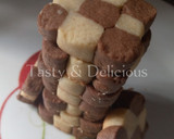 A picture of step 5 of Checkerboard cookies.