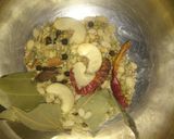 A picture of step 1 of Veg biryani with smoky effect.