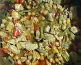 Csicseriborsós-zöldbabos pulykamell recept fázis 4 fotója