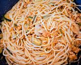 Cukkinis, gombàs bolognai spagetti 🍜🍜🍜🍜 recept fázis 6 fotója