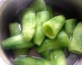 A picture of step 4 of Bharva Bharela karela.