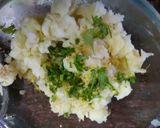 A picture of step 3 of Walnut Puffed Rice kabab with walnut mayo dip.