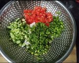 A picture of step 1 of Onion Tomato Masala Papad Sandwich.