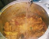A picture of step 3 of Papaya mutton curry with Bengali style.