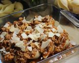 Une image de l'étape 10 de Conchiglioni à la bolognese gratinés.